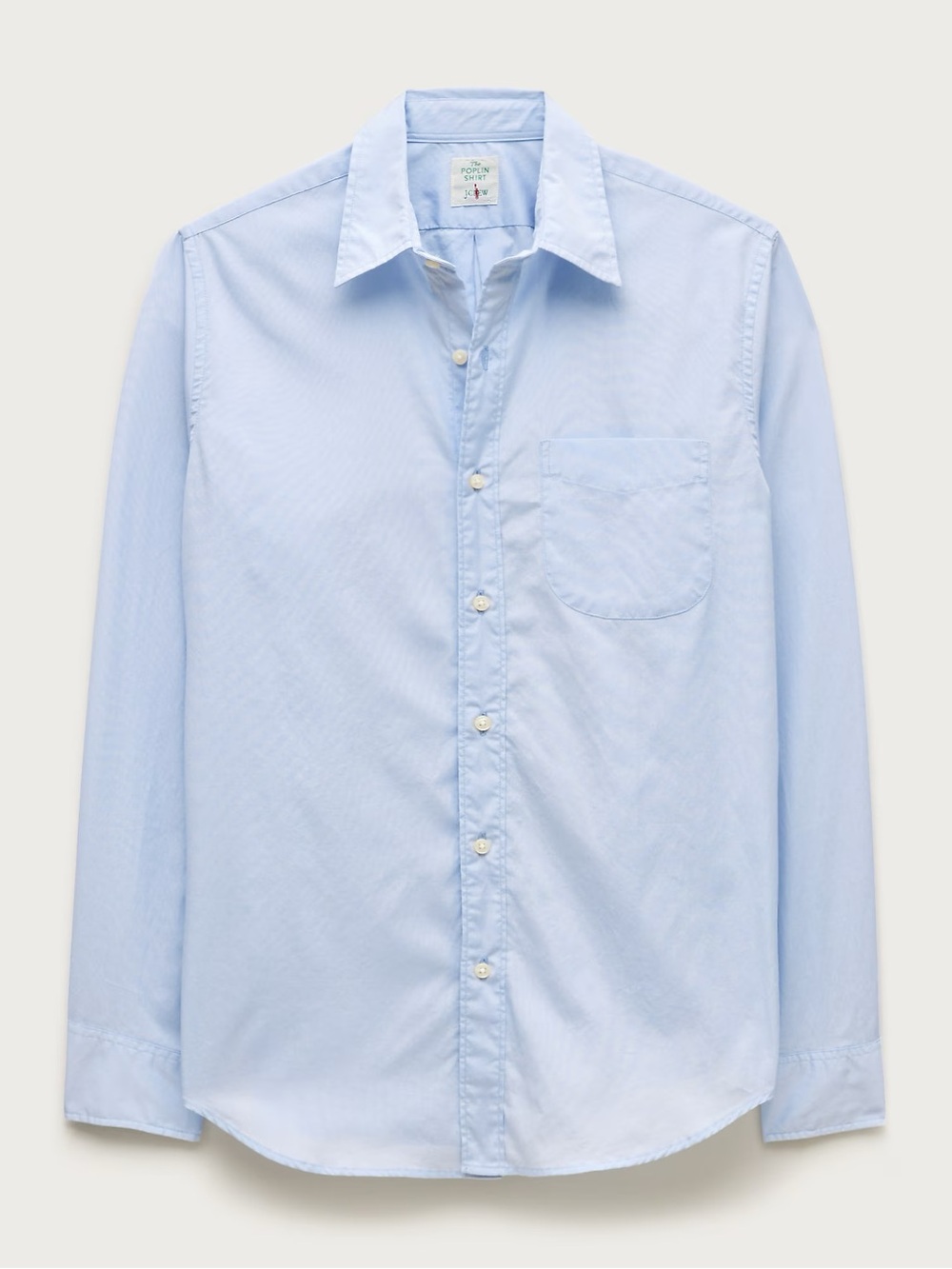 J. CREW Poplin shirt with point collar in Frosty Breeze Size L NWT $89.50 CQ962